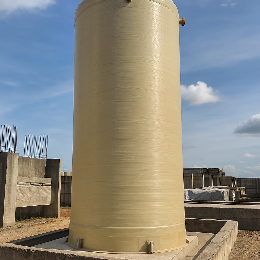 Reservatório vertical em fibra de vidro