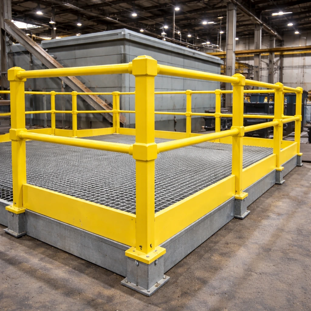 Dimensionamento de guarda-corpo em fibra de vidro