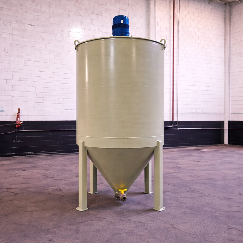 Tanque misturador de sólidos e líquidos