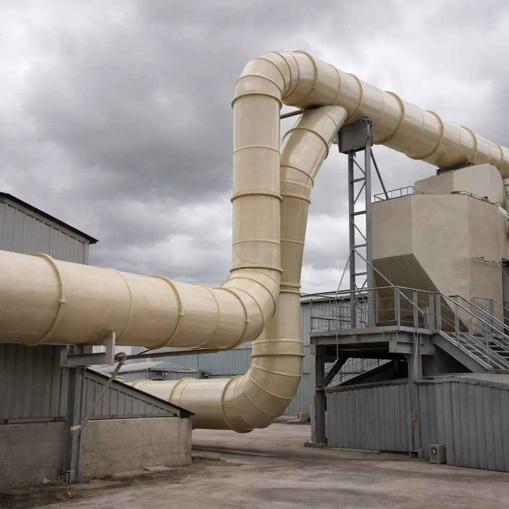 Tubulação de exaustão de pó