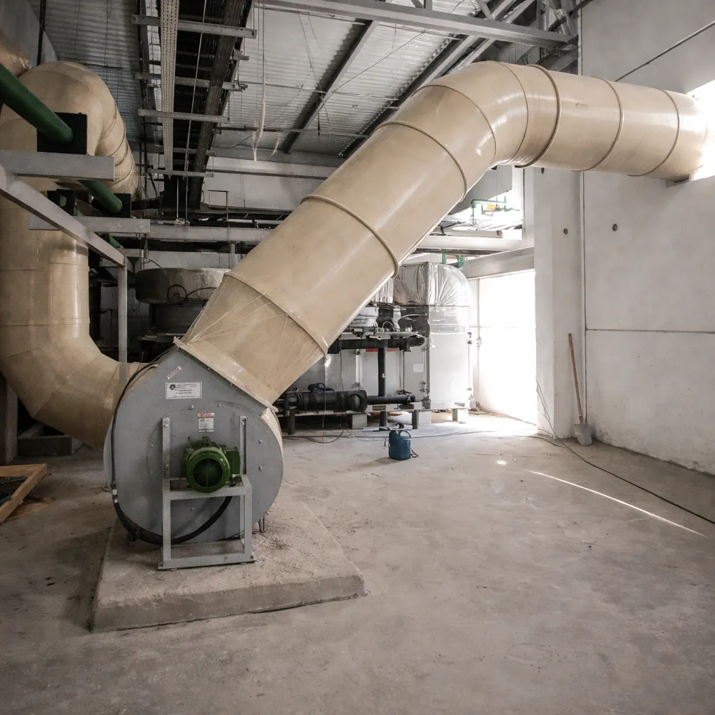 Tubulação de exaustão em PRFV